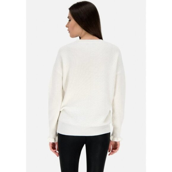 Princess Goes Hollywood NWT Cream Longsleeve Sweater w Blk Sequin "Soul Mate" M - Picture 2 of 13